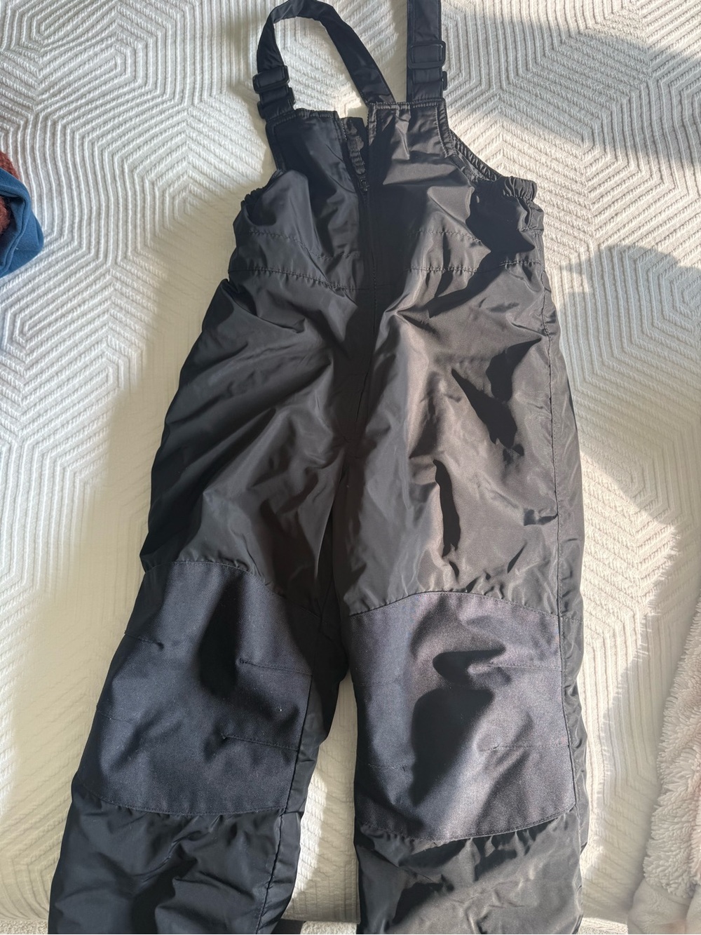 Lands' End Black Kids Snow Overalls